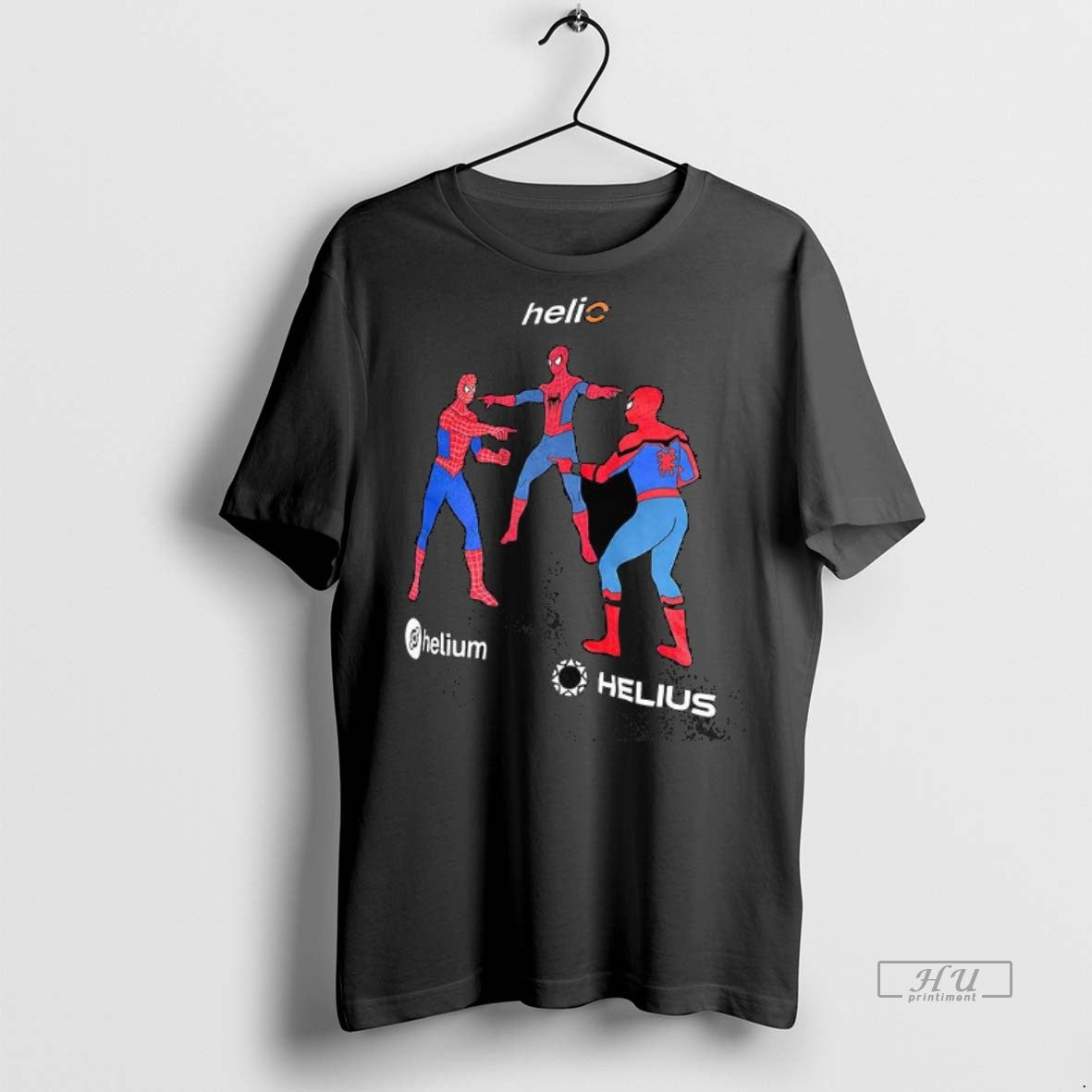 Officials Trending Spiderman Pointing Meme Helic Helium And Helius Tee Shirt Sweater