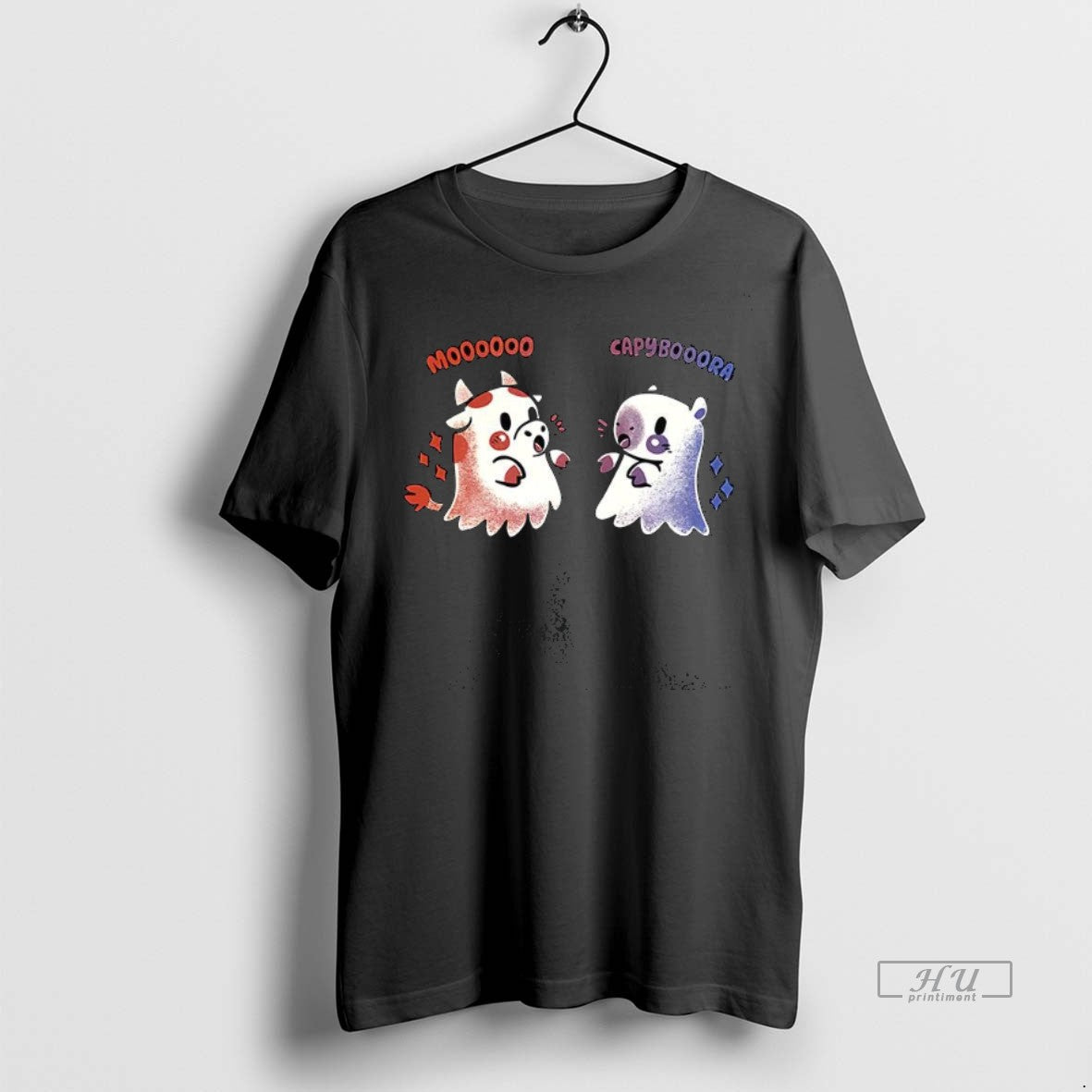 Officials Trending Spooky Capy And Cow Halloween Tee Shirt Sweater