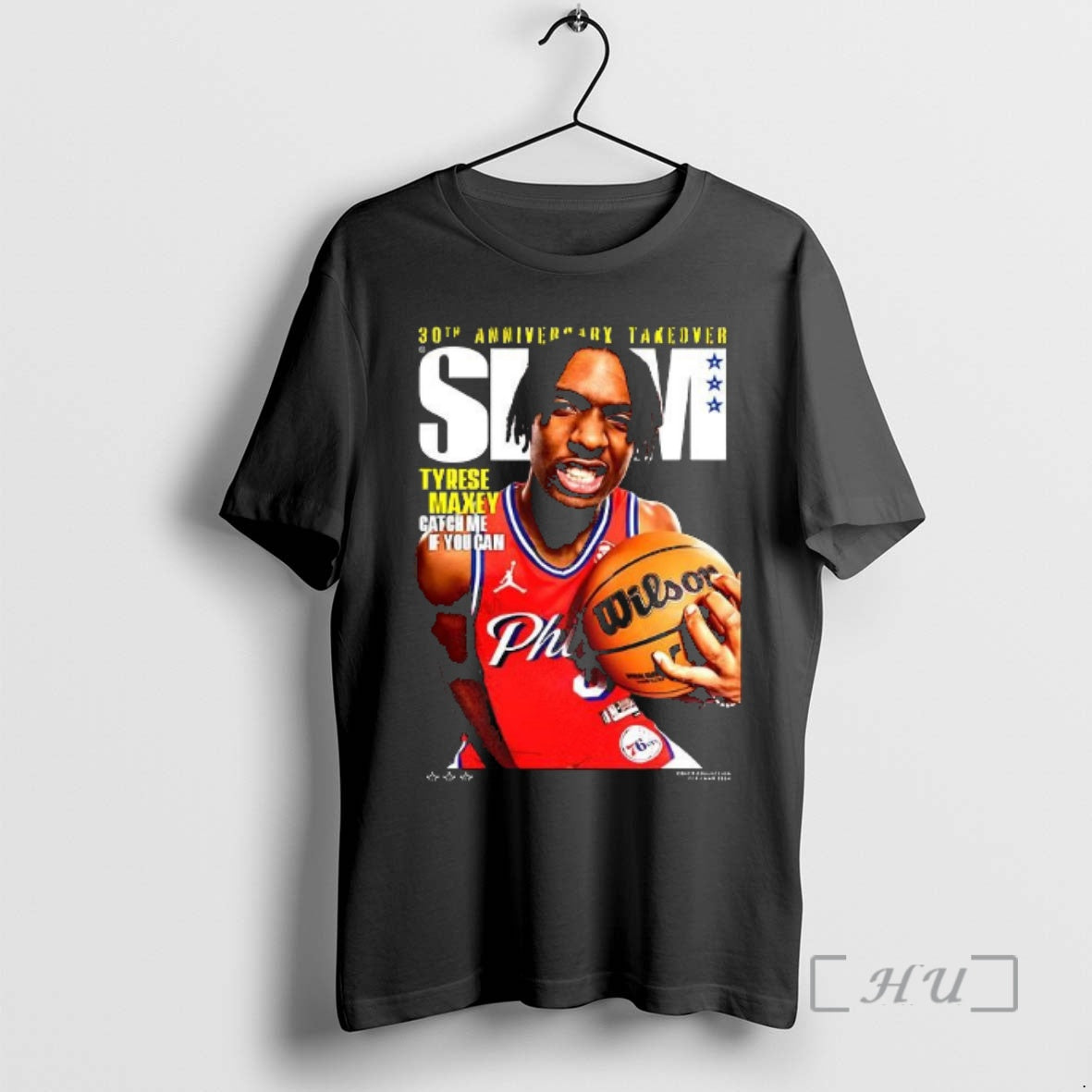 Officials Tyrese Maxey Philadelphia 76ers Nba Slam 30th Anniversary Takeover T-Shirts, Hoodie, Sweatshirt | CoreVibeTees.com