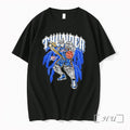 Officials Viking Skeleton Basketball Player Oklahoma City Thunder Nba Thunder Okc Black Premium T Shirts