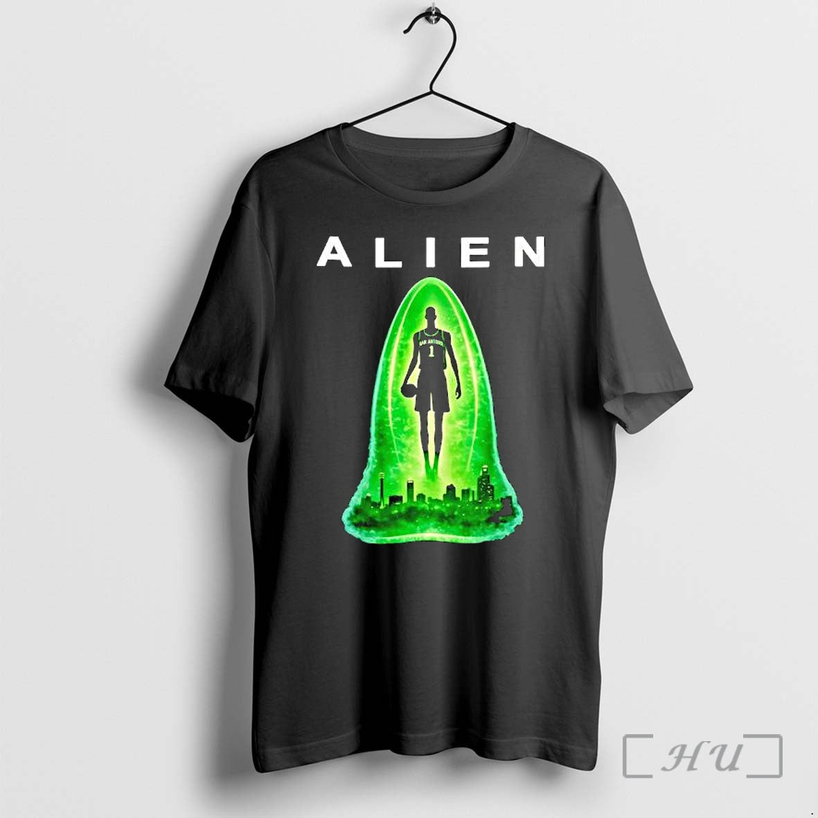 Officials Wemby Alien Abduction Victor Wembanyama San Antonio Skyline Graphic