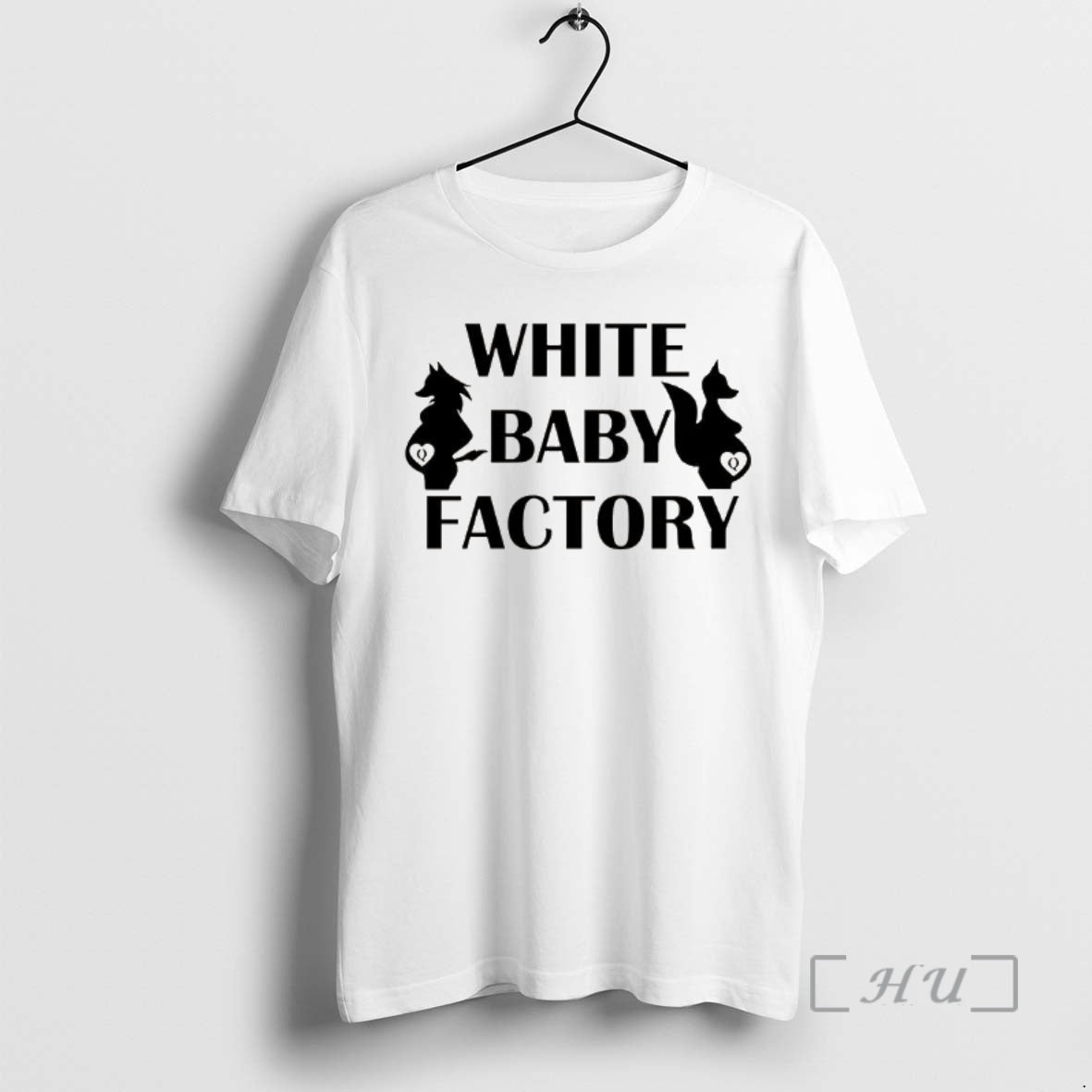 Officials White Baby Factory Silhouette Of A Pregnant Animal T-Shirts, Hoodie, Sweatshirt | CoreVibeTees.com