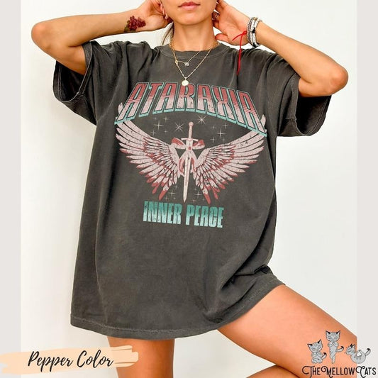Offiziel lizensiertes Nesta Archeron shirt, ACOTAR SJM merch Crescent City HOFAS tee Ataraxia Walküre im Training Lady Death