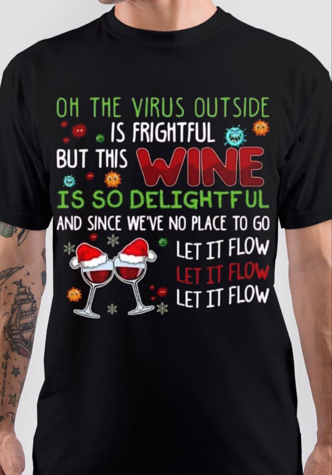 Oh The Virus Outside Is Frightful T-Shirt Hoodie, Sweatshirt | CoreVibeTees.com
