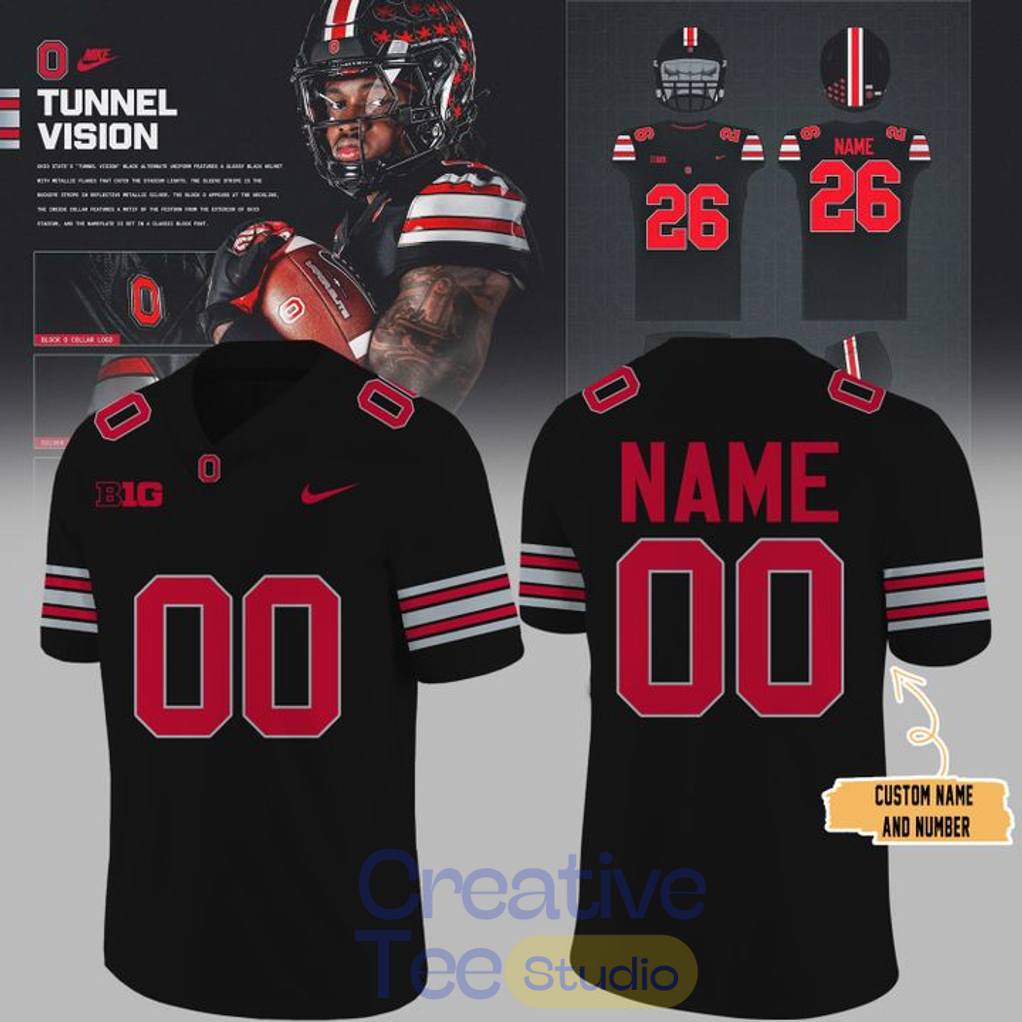 Ohio State Buckeyes “Back in Black” 2026 Custom Football Jersey