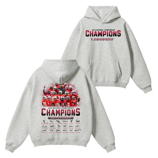 Ohio State Buckeyes Champions 2025 National Championship Hoodie, Retro Ohio Football Fan Apparel, Game Day Shirt