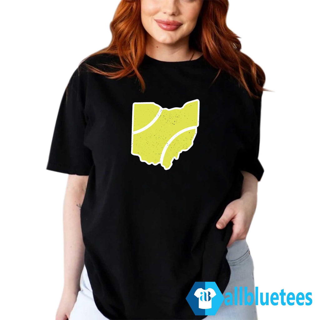 Ohio Tennis Ball Map Shirt