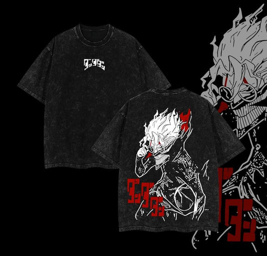 Okarun Dandadan Ken Takakura Unisex Oversize Anime Clothing Anime Merch Men's Vintage Tees Manga Washed Heavyweight Cotton T-shirt, Gift For Anime Graphic Tees, Anime Shirt Hoodies Clothing Menswear