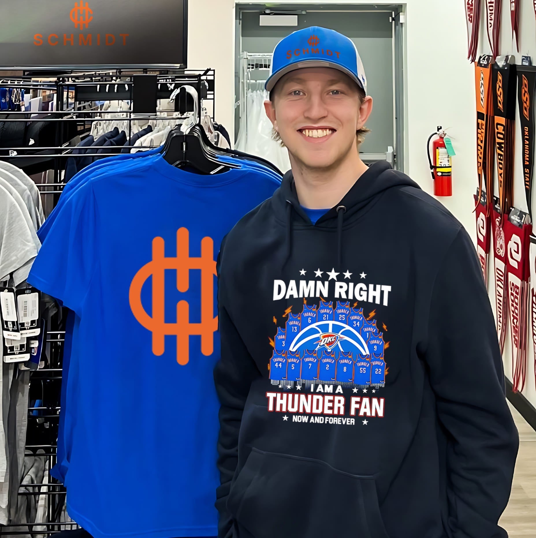 Oklahoma City Thunder damn right I am a thunder fan now and forever shirt