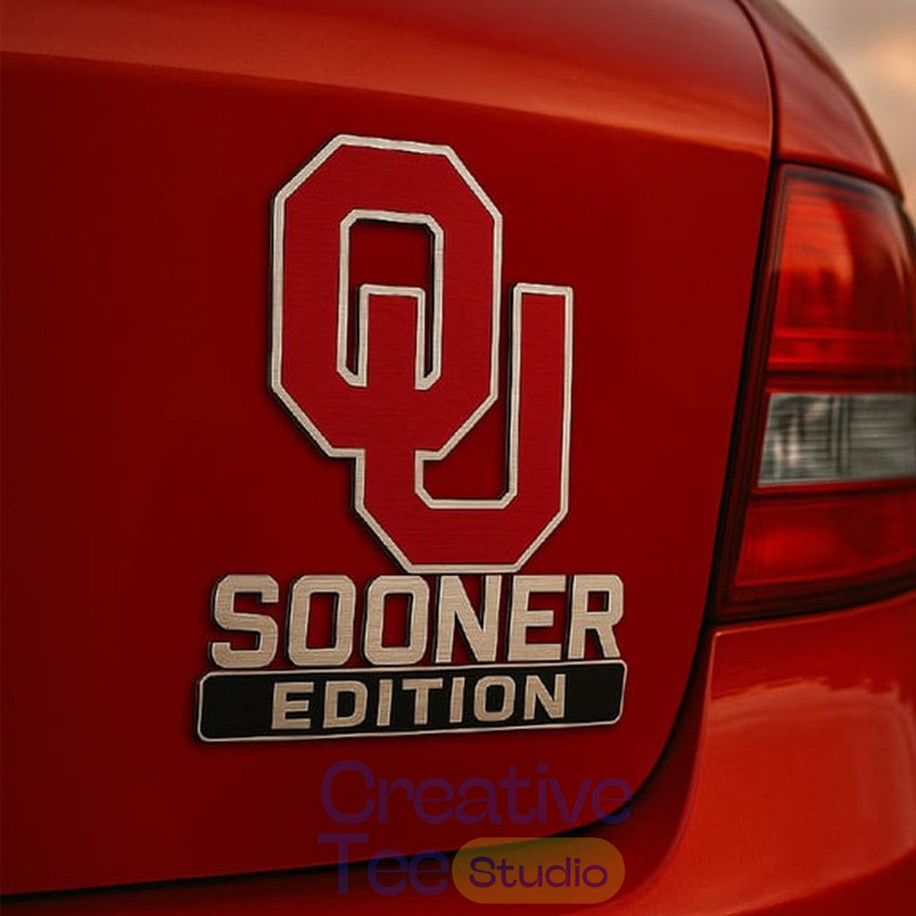 Oklahoma Sooners Custom Car Name Badge