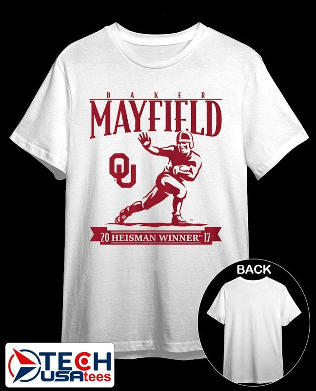 Oklahoma Sooners Football Baker Mayfield Heisman Winner Trophy 2017 shirt