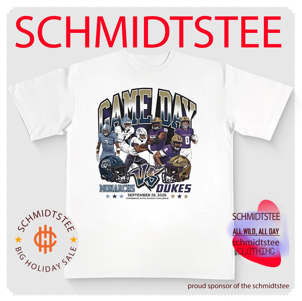 Old Dominion Universiry ODU Monarchs vs JMU Dukes Game Day graphic shirt
