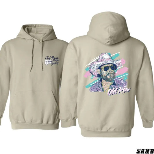 Old Row Country Hoodie - Retro Cowboy Design Perfect for Country Music Lovers, Unisex Hoodie for Casual Comfort and Vintage Style Menswear Sweaters