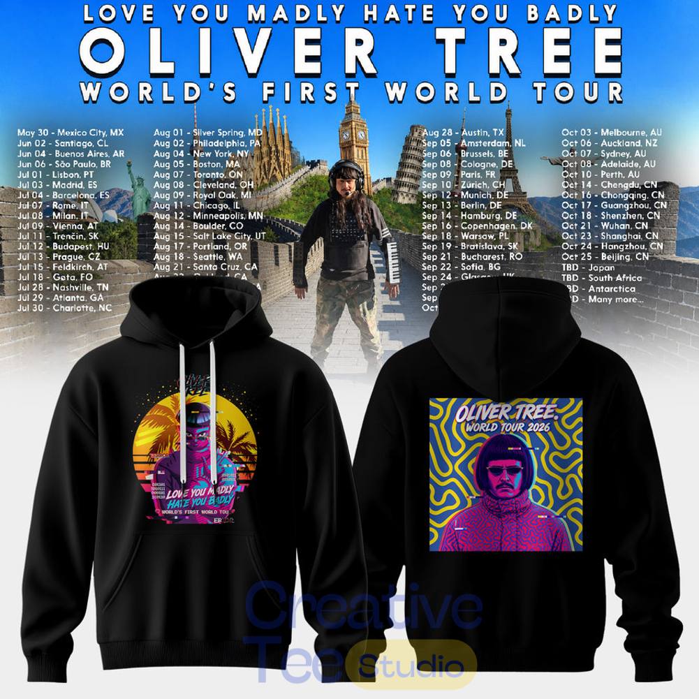 Oliver Tree “Love You Madly Hate You Badly” World Tour 2026 Hoodie