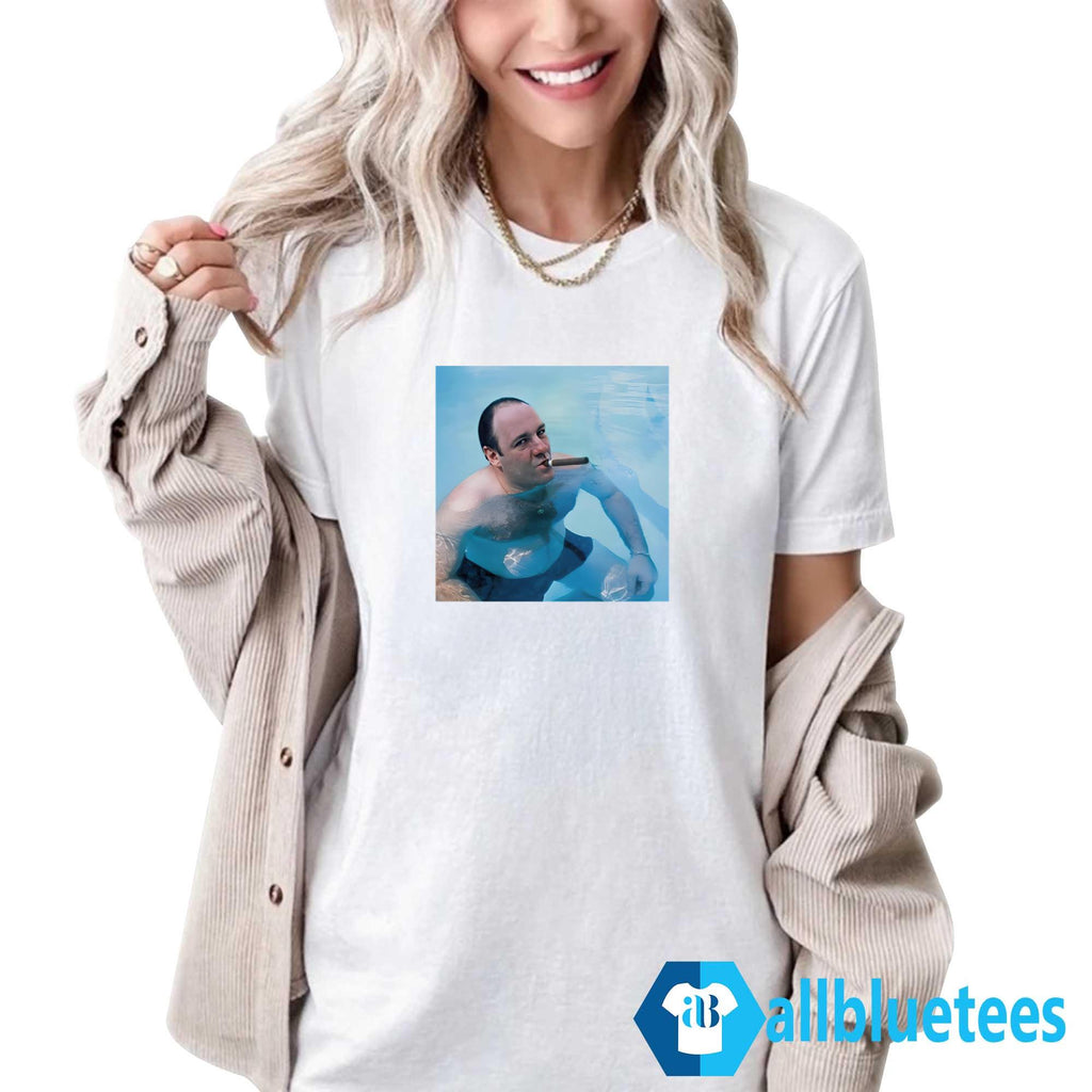 Olivia Cooke Tony Soprano Pool Smoking Cigar Shirt