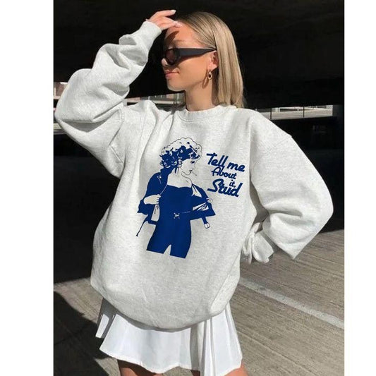 Olivia Newton-John Tell Me About It Stud Sweatshirt , Olivia Newton John Sweatshirt , Grease Olivia Newton-John Memories 1948-2022,