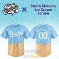 Omaha Storm Chasers Ice Cream Custom Baseball Jersey