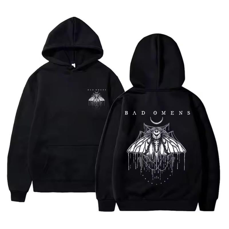 Omens Retro 2 Sided Tee, Music Merchandise, Heavy Metal, Unisex Sweater Pullover Tee