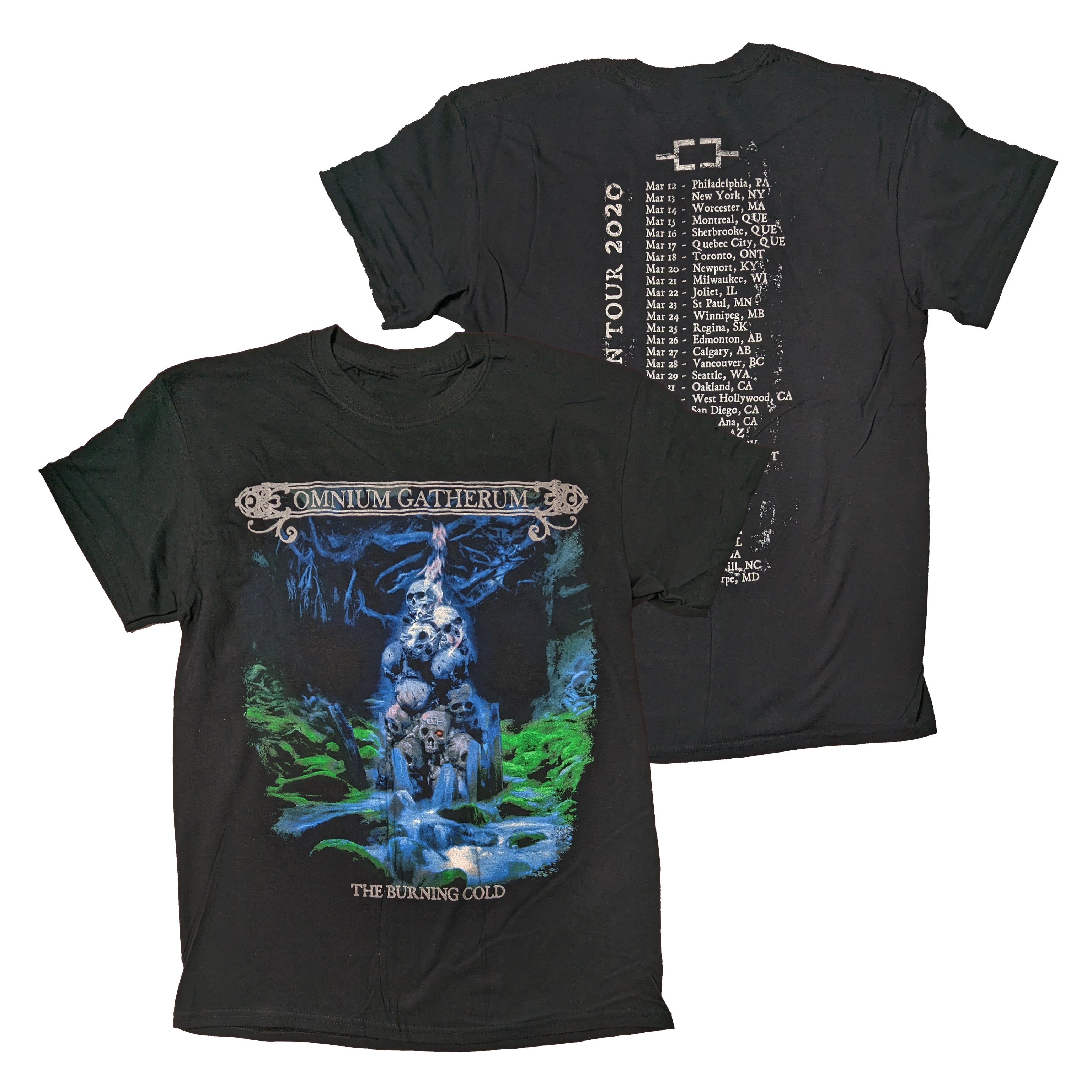 Omnium Gatherum - The Burning Cold Tour t-shirt Hoodie, Sweatshirt | CoreVibeTees.com (Image 1)