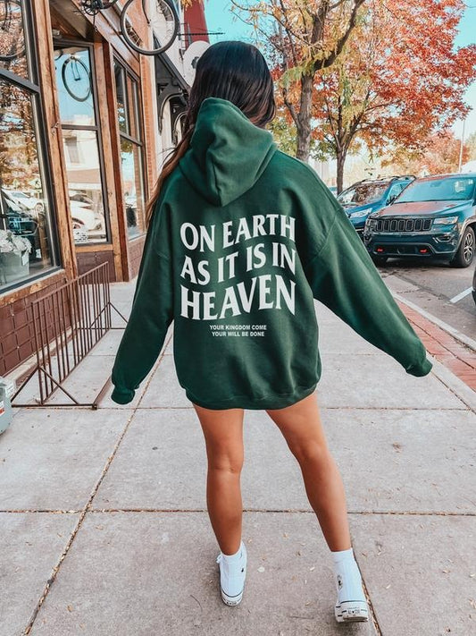 On Earth As It Is In Heaven Christian Hoodie Christian Sweatshirt Jesus Hoodie Trendy Hoodie Bible Verse Shirt Aesthetic Hoodie  T-shirt, sweater and Hoodie
