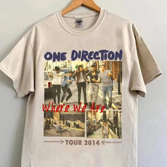 One Direction 2014 Where We Are tour Gift For Fan Uniex T-Shirt, 1D Music Lover, Top Underwear Streetwear Comfort Shortsleeve