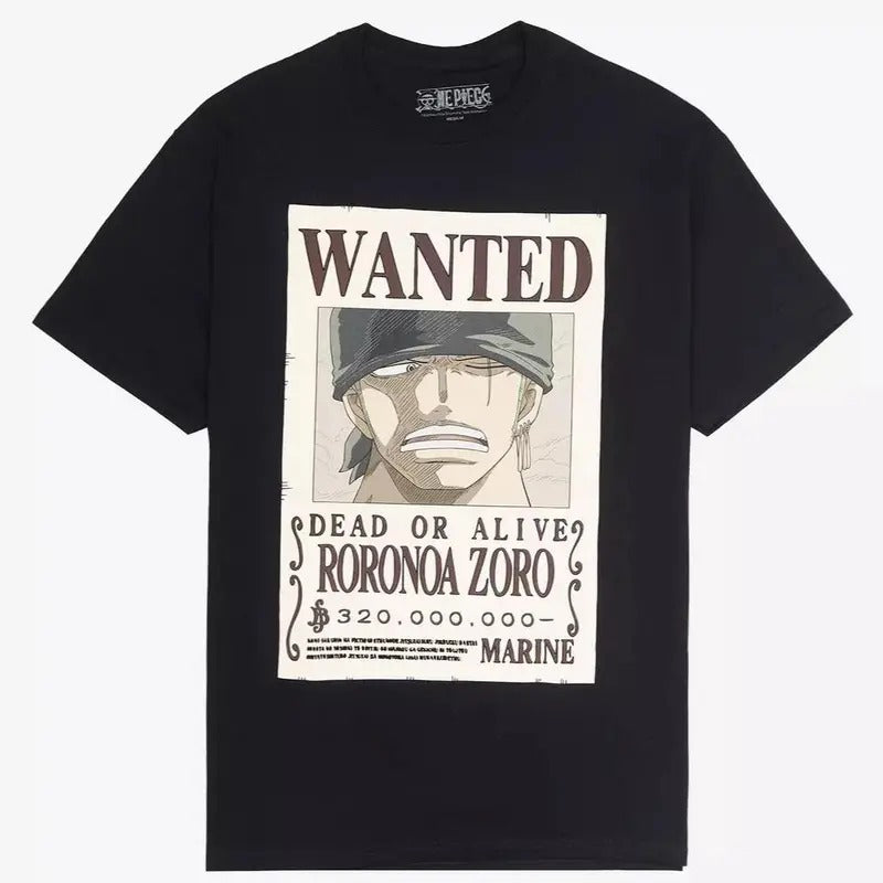 One Piece Zoro Wanted Poster T-Shirt ? Adventure Anime Graphic Sweatshirt, Hoodie, Comfort Colors