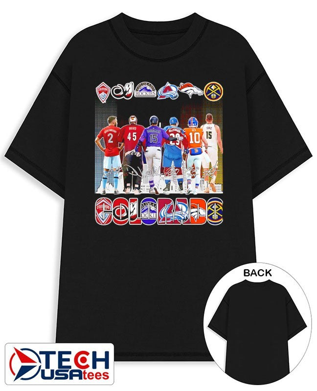 One city one passion all Colorado Team skyline signatures shirt