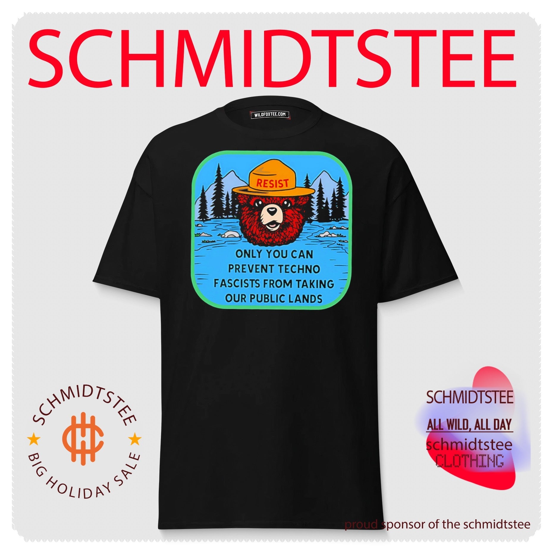 Only you can prevent techno fascists from taking our public lands Smokey Bear shirt