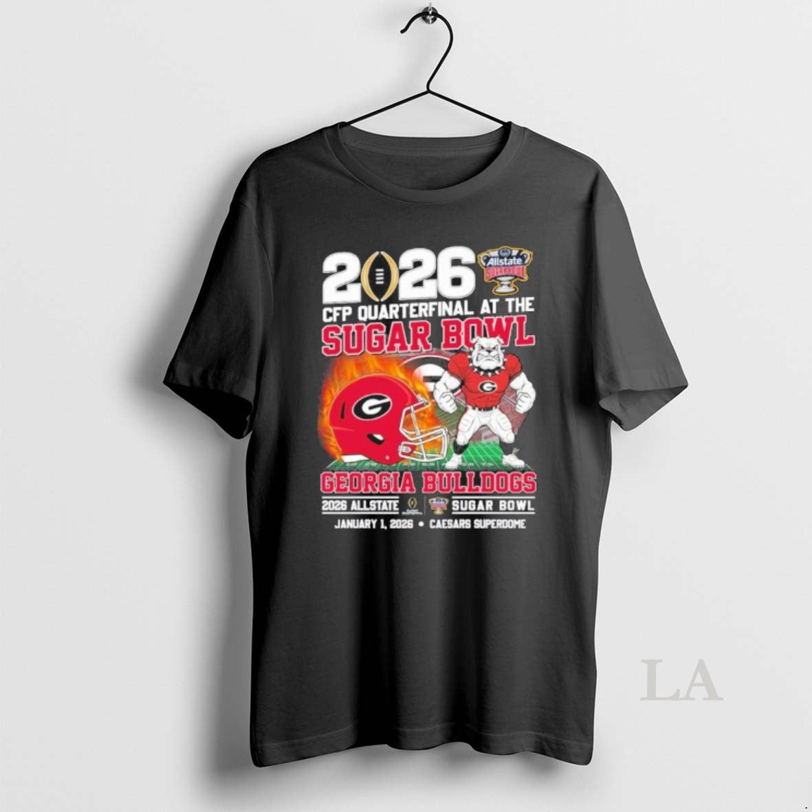 Original 2026 Cfp Quarterfinal At The Sugar Bowl Georgia Bulldogs Mascot T-Shirts, Hoodie, Sweatshirt | CoreVibeTees.com