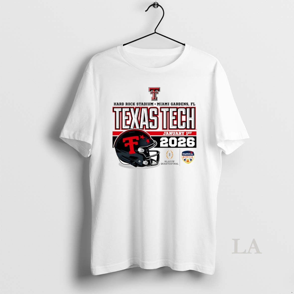 Original 2026 Cfp Quarterfinal At The Capital One Orange Bowl Texas Tech Red Raiders Helmet T-Shirts, Hoodie, Sweatshirt