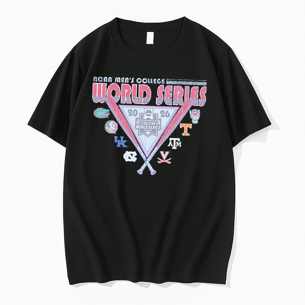 Original 2026 Ncaa Mens College World Series Hitting Drill 8 Team Tee Tshirts