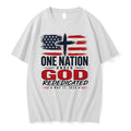 Original American Flag Cross Apparel One Nation Under God Rededicated May 17 2026 Tshirts