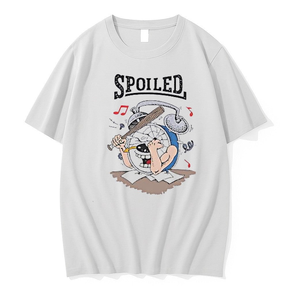 Original Angry Alarm Clock Smashing Itself With Baseball Bat Spoiled Tshirts