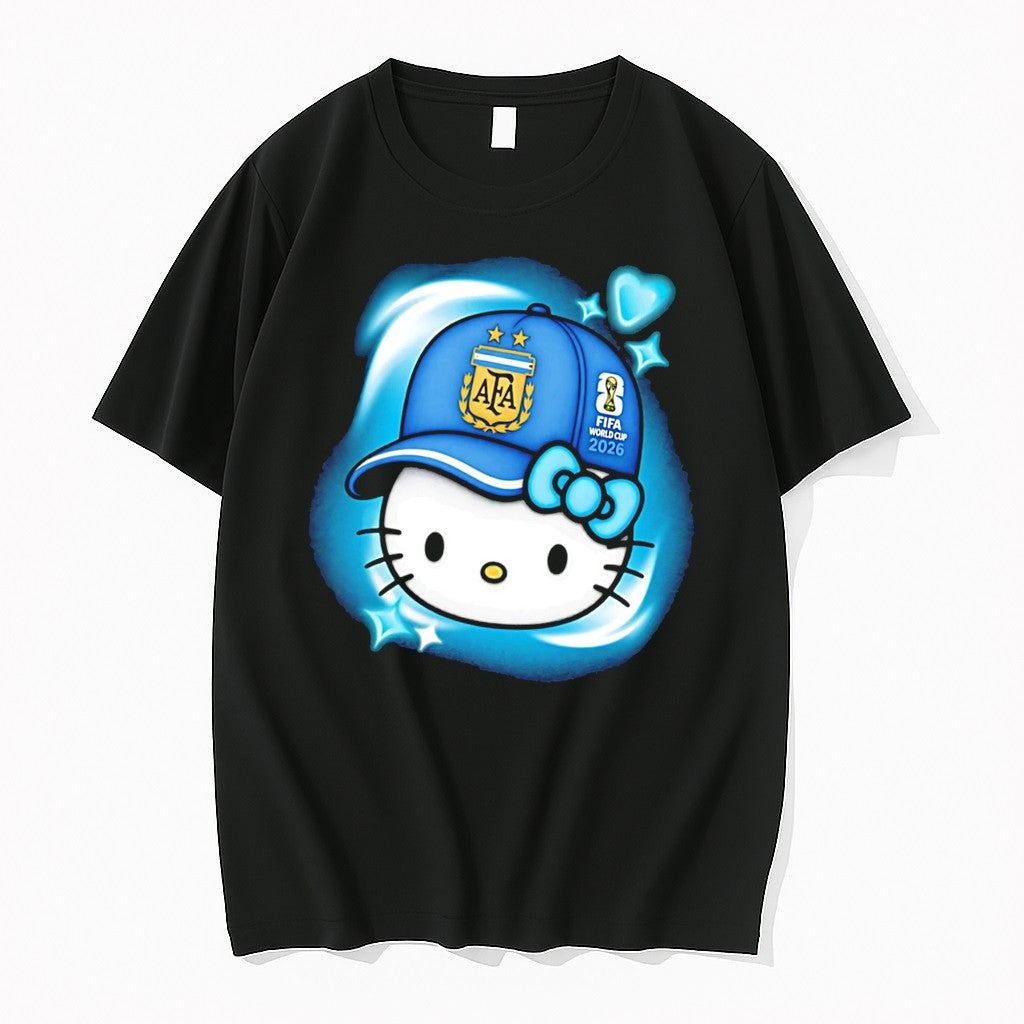 Original Argentina X Hello Kirty World Cup 2026 Fifa Tee Tshirts Jpg