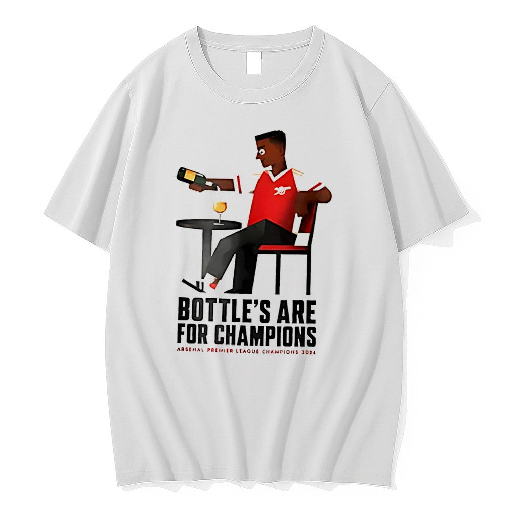 Original Arsema Bottles Are For Champions Arsenal Premier League Champions 2024 Black Man Tee Tshirts