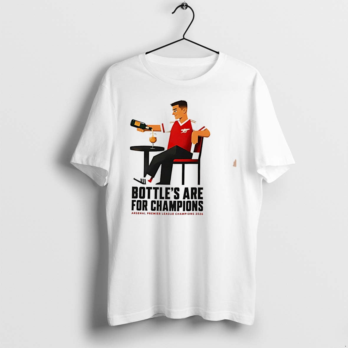 Original Arsema Bottles Are For Champions Arsenal Premier League Champions 2024 White Man Tee Tshirts