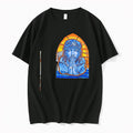 Original Artist Portrait Brooklyn Bridge New York Yankees Logo Praying Hands Blue Tshirts