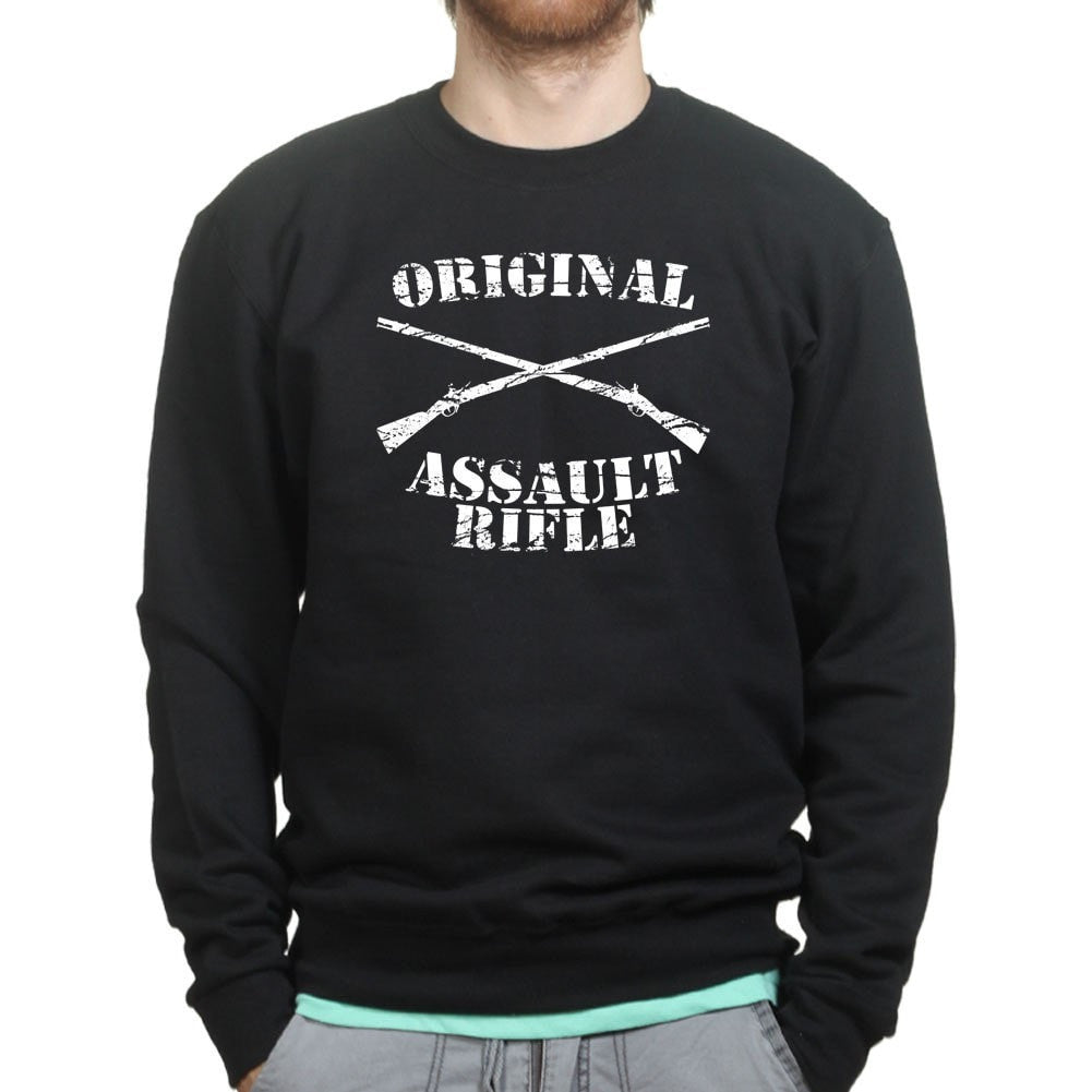 Original Assault Rifle Mens Sweatshirt Style001 T-Shirts, Hoodie | CoreVibeTees.com (Image 1)