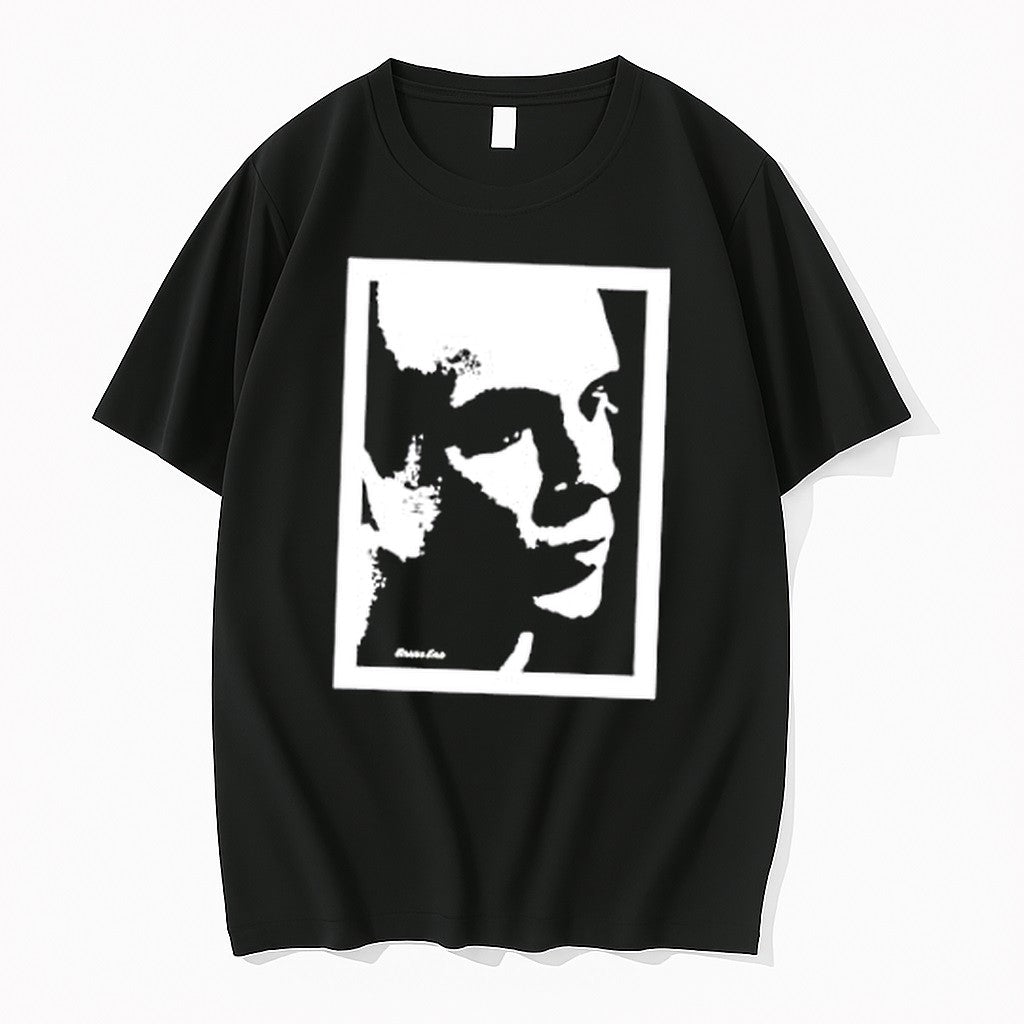 Original Brian Eno Music Artist Portrait High Contrast Silhouette Minimalist Music Tshirts