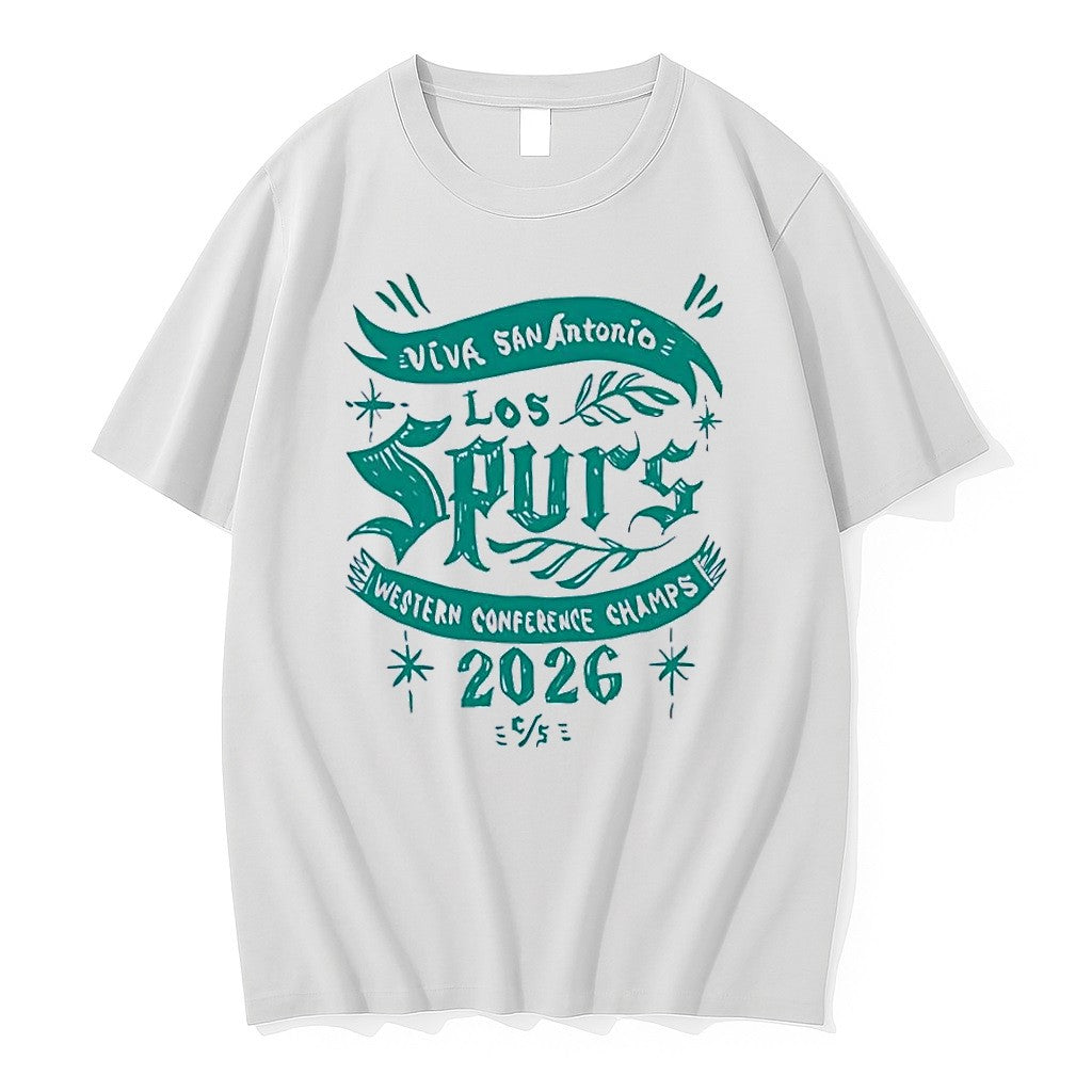 Original Cs Viva San Antonio Los Spurs Western Conference Champs 2026 White Tshirts