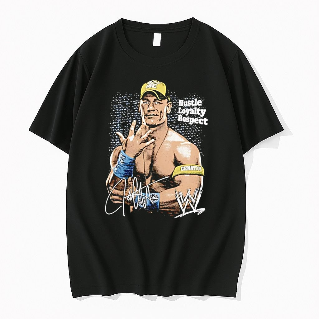 Original Cant See Me John Cena Hustle Loyalty Respect Cenation Wwe Black Tshirts