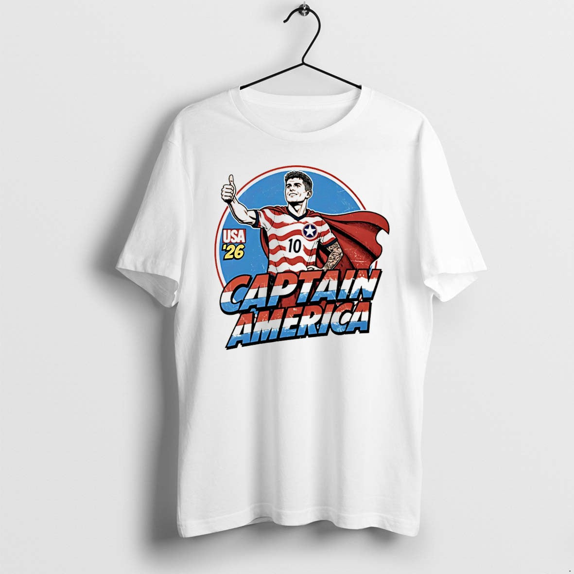 Original Captain America Usa 26 World Cup Fifa Tee Tshirts Jpg