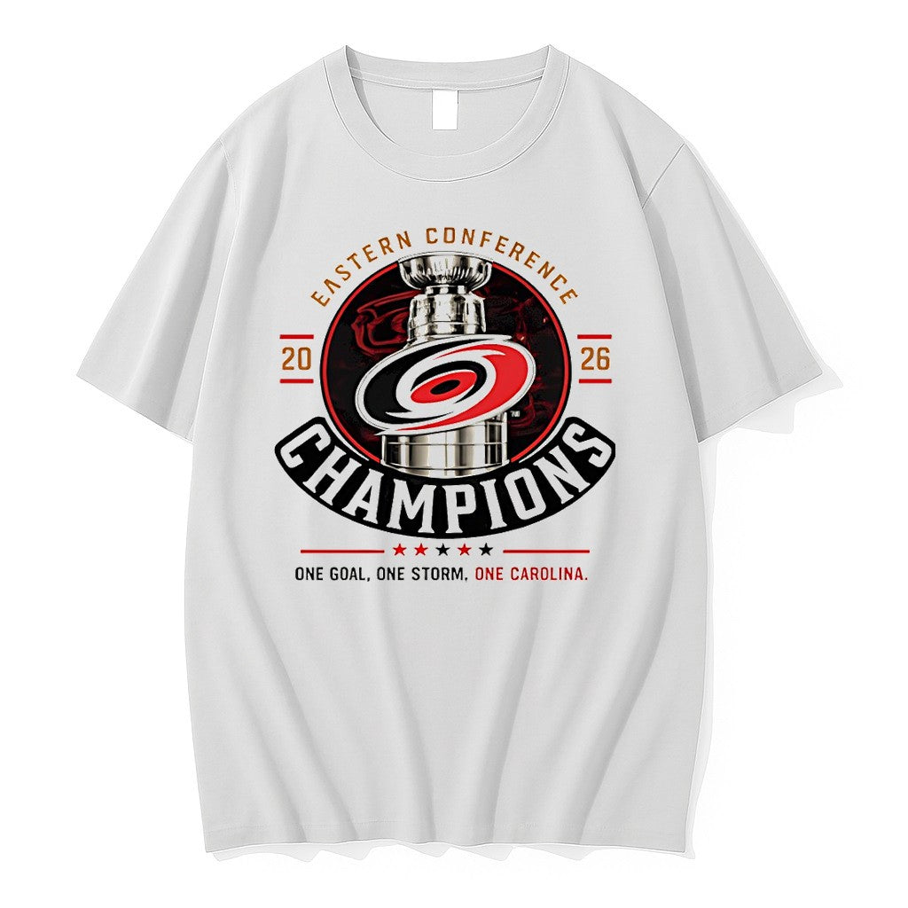 Original Carolina Hurricanes Stanley Cup Eastern Conference 2026 Champions One Goal Tshirts