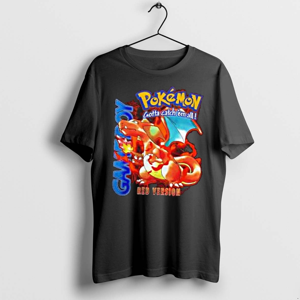 Original Charizard Pokemon Gotta Catch Em All Game Boy Red Version Tshirts Jpg