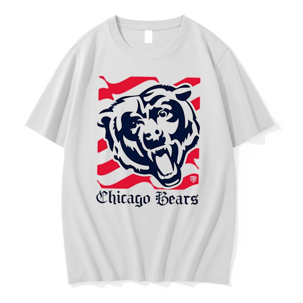 Original Chicago Bears American 250th Flag Heritage Wordmark Tee Tshirts Jpg