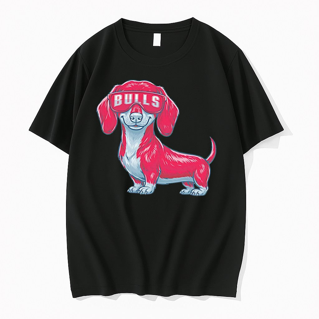 Original Chicago Bulls Dachshund Dog Cartoon Tee Tshirts Jpg