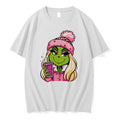 Original Christmas Pink Grinch Girl Milktea 2025 Tshirts Jpg