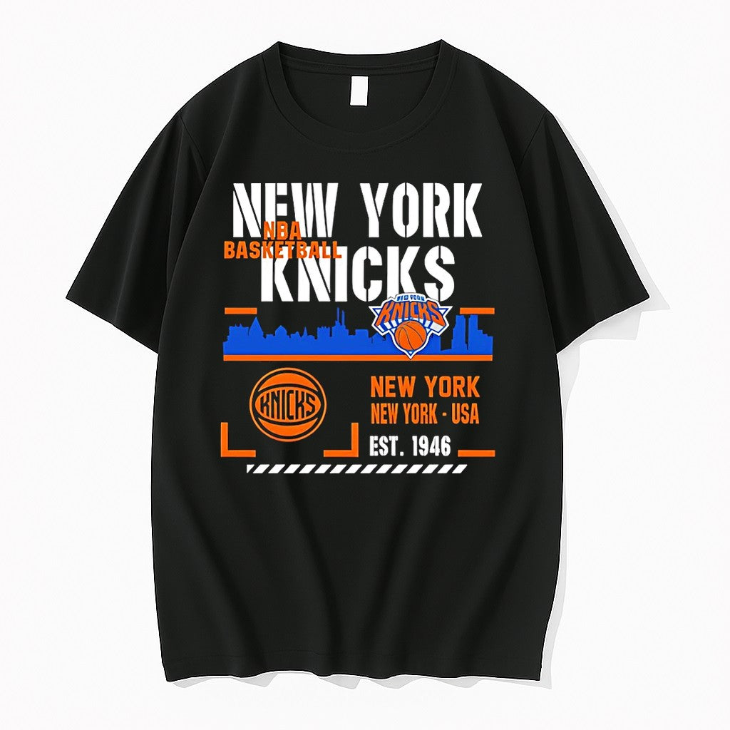 Original City Skyline New York Knicks Nba Basketball Est 1946 New York Usa Tshirts