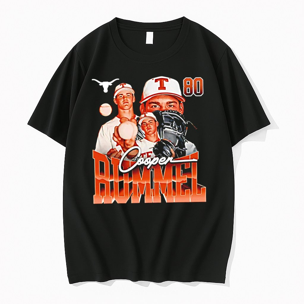 Original Cooper Rummel 80 Texas Longhorns Ncaa Baseball Collage Tshirts Jpg