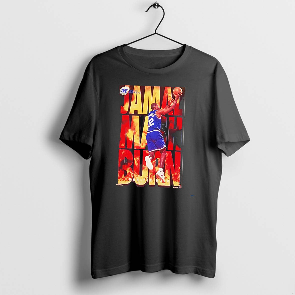 Original Dallas Mavericks Jamal Mashburn Posing Vintage Tee Tshirts Jpg